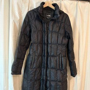 Womens The North Face Down Parka Coat Puffer Jacket Mid Length